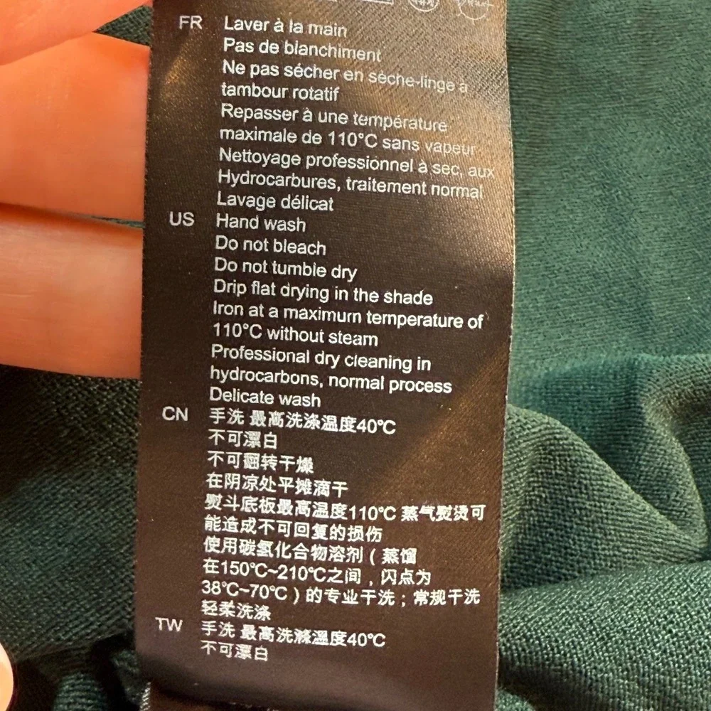 Sandro Paris Dark Green Slip‎ Dress Women's Size Small/Medium? Use Measurements - Picture 5 of 10